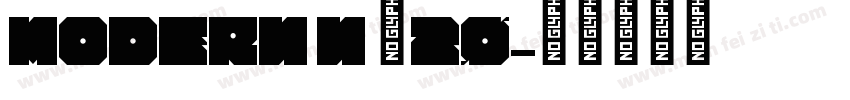 modern n °20字体转换